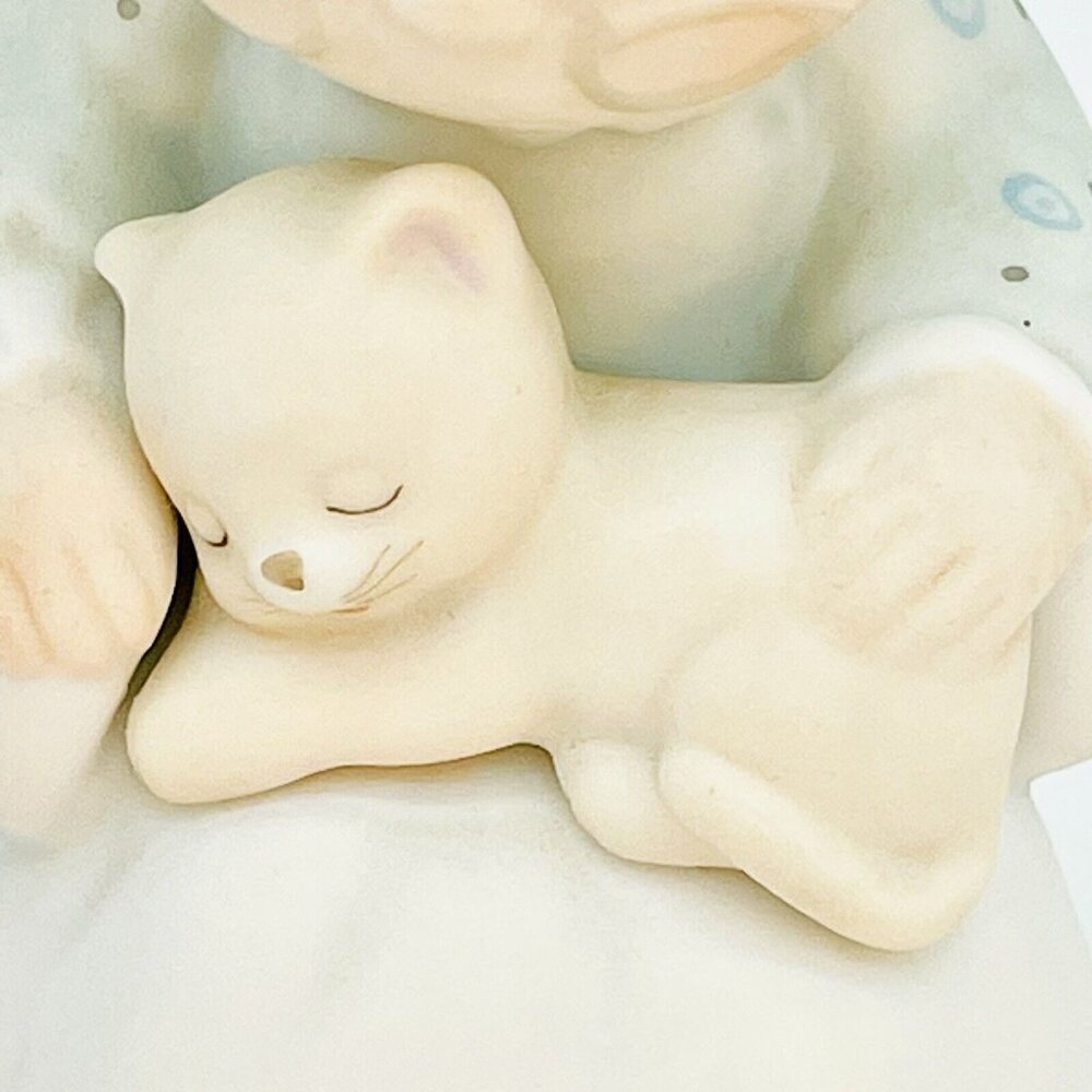 VTG Precious Moments Figurine Enesco Purr-fect Grandma With Cat 5”T 1979 Japan - Picture 2 of 12